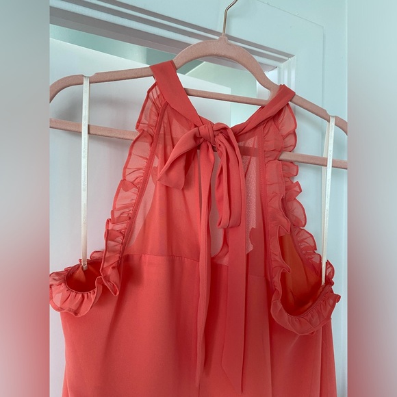 NWOT BCBGeneration Halter Mini Dress in Coral - Picture 5 of 7